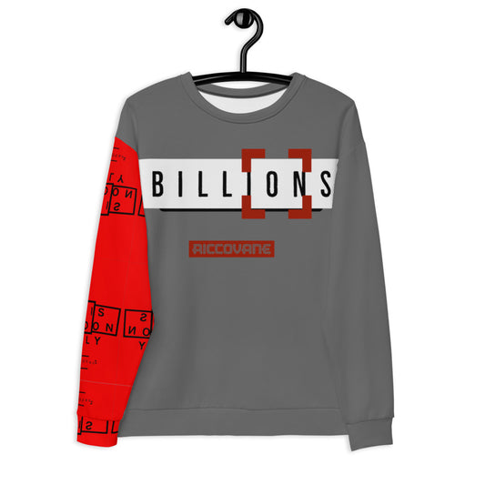 GREY RARE BILLIONS ALL OVER SWEATSHIRT