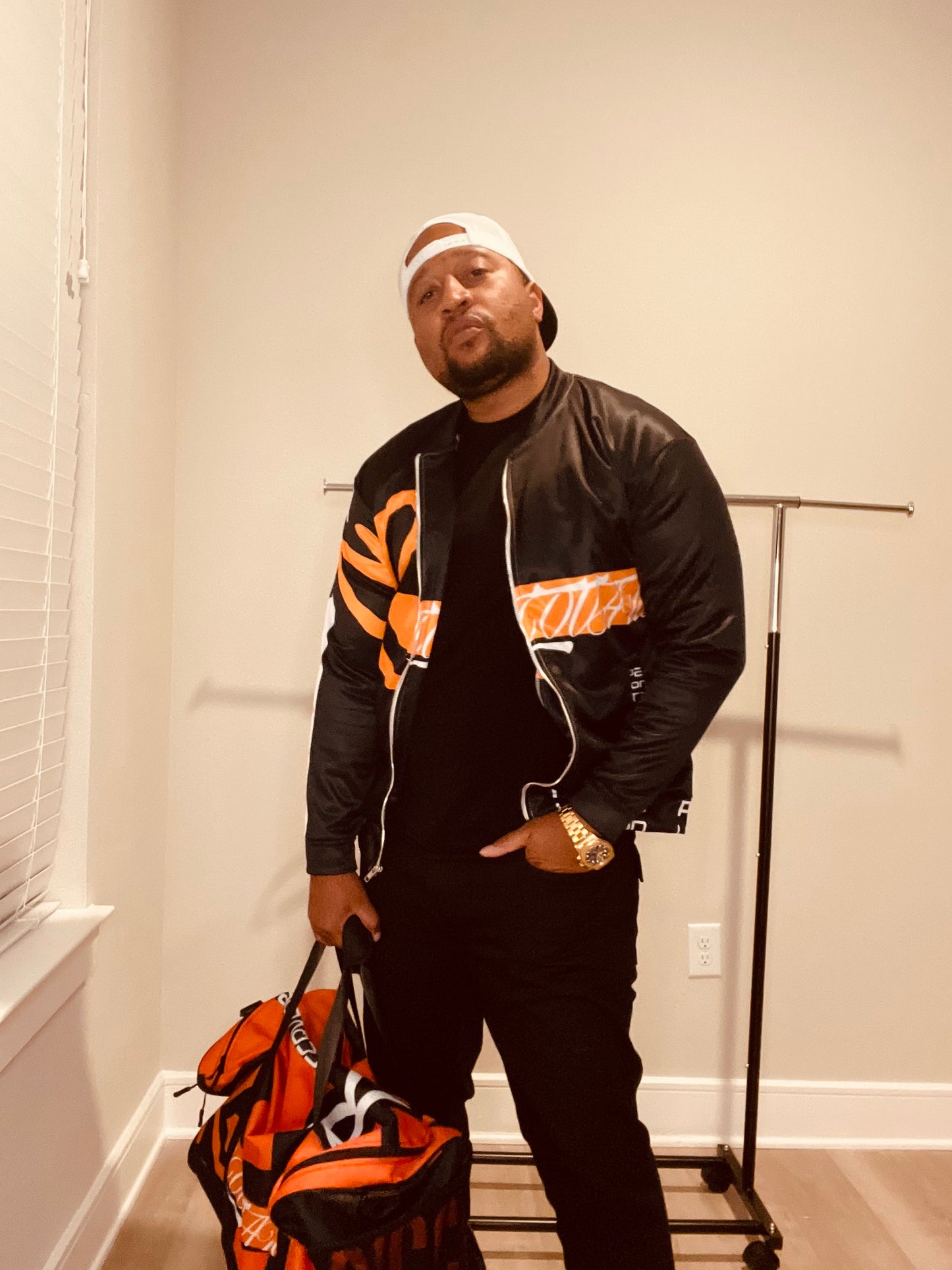 Unisex Bomber Jacket New Ricco Orange