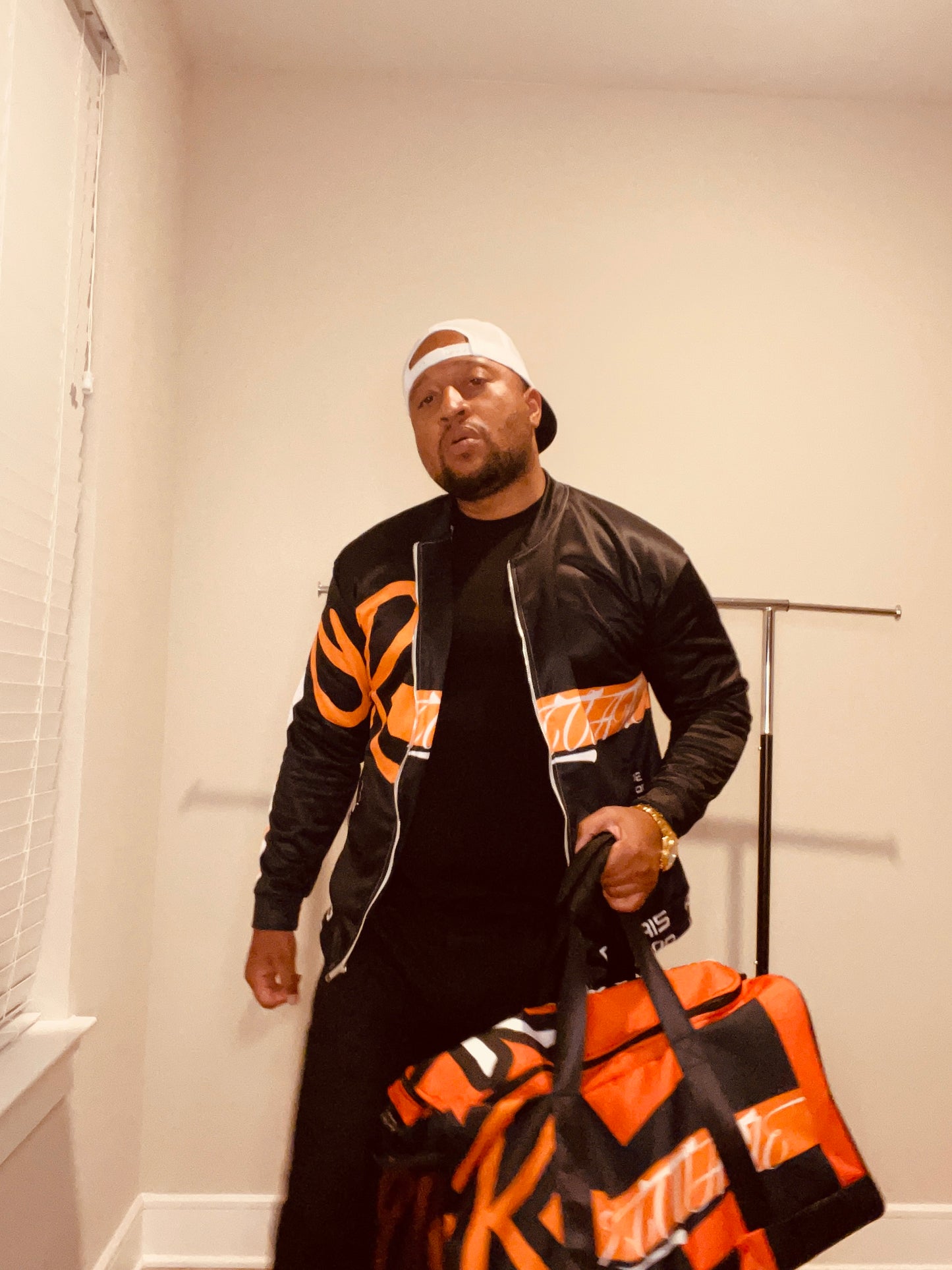 Unisex Bomber Jacket New Ricco Orange