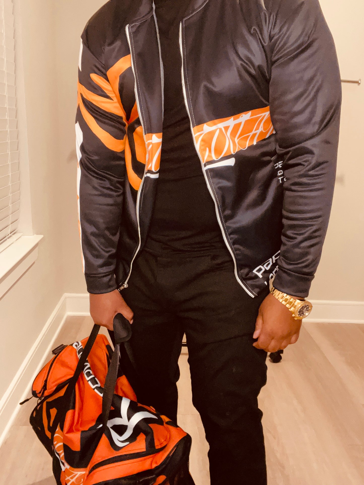 Unisex Bomber Jacket New Ricco Orange